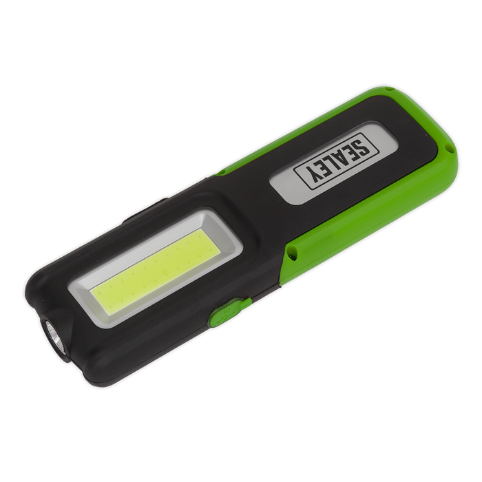 Rechargeable Inspection Light with Power Bank 5W COB & 3W SMD LED - Green | LED318G
