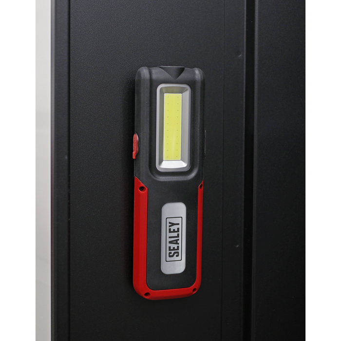 Rechargeable Inspection Light with Power Bank 5W COB & 3W SMD LED - Red | LED318R