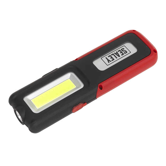 Rechargeable Inspection Light with Power Bank 5W COB & 3W SMD LED - Red | LED318R
