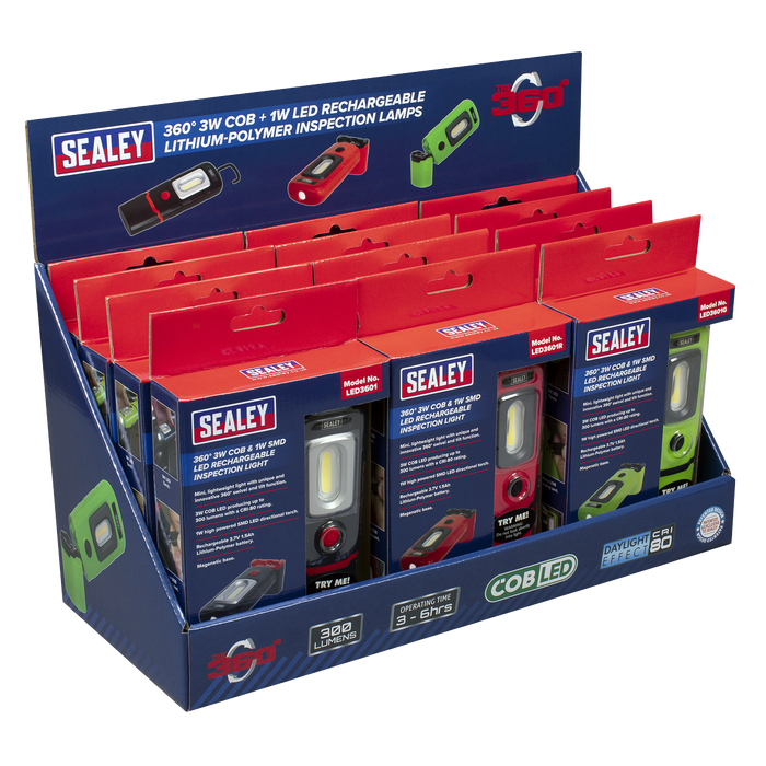 LED3601 Series Inspection Light Combination - Display Pack of 12 | LED3601COMBO