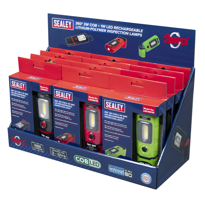 LED3601 Series Inspection Light Combination - Display Pack of 12 | LED3601COMBO