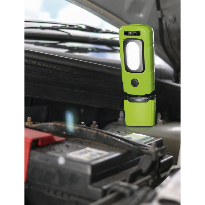 Rechargeable 360° Inspection Light 3W COB & 1W SMD LED - Green | LED3601G
