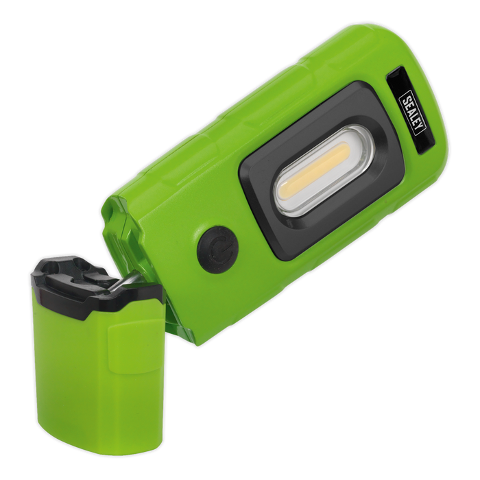 Rechargeable 360° Inspection Light 3W COB & 1W SMD LED - Green | LED3601G