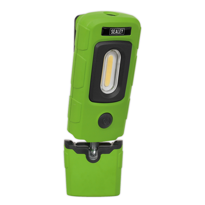 Rechargeable 360° Inspection Light 3W COB & 1W SMD LED - Green | LED3601G