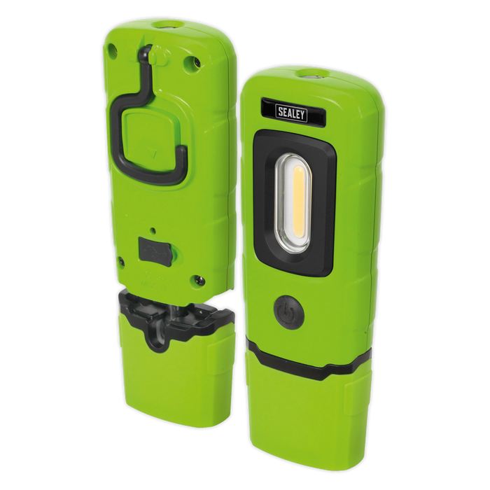 Rechargeable 360° Inspection Light 3W COB & 1W SMD LED - Green | LED3601G
