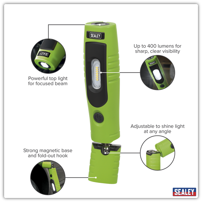 Rechargeable 360° Inspection Light 4W & 3W SMD LED - Green | LED3602G