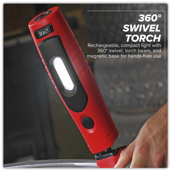 Rechargeable 360° Inspection Light 4W & 3W SMD LED - Red | LED3602R