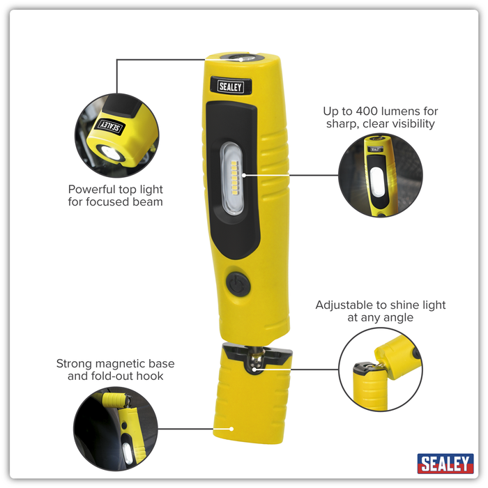 Rechargeable 360° Inspection Light 4W & 3W SMD LED - Yellow | LED3602Y