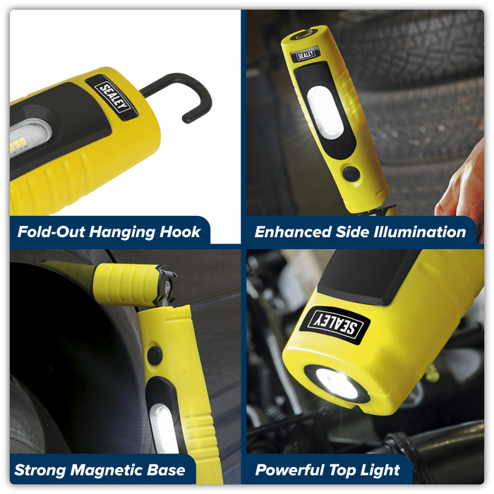 Rechargeable 360° Inspection Light 4W & 3W SMD LED - Yellow | LED3602Y
