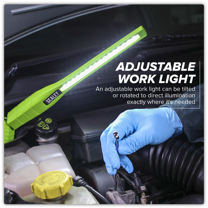 Rechargeable 360° Slim Inspection Light 8W & 1W SMD LED - Green | LED3604G