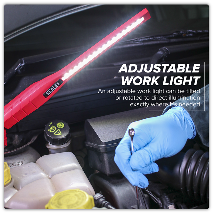 Rechargeable 360° Slim Inspection Light 8W & 1W SMD LED - Red | LED3604R