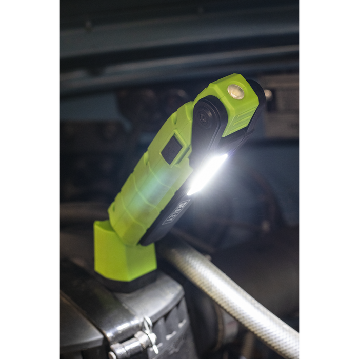 Rechargeable 360° Inspection Light 10W & 2 x 4W SMD LED - Green | LED3605G