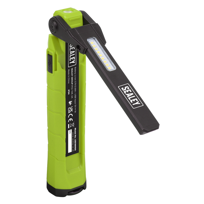 Rechargeable 360° Inspection Light 10W & 2 x 4W SMD LED - Green | LED3605G
