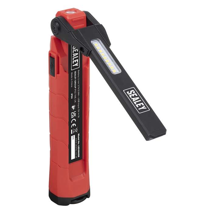 Rechargeable 360° Inspection Light 10W & 2 x 4W SMD LED - Red | LED3605R