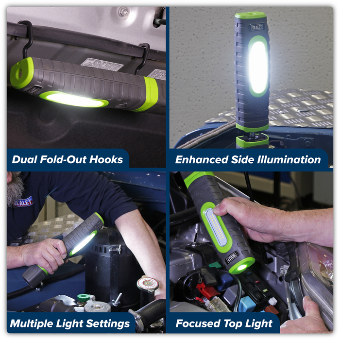 Rechargeable 360° Inspection Light 15W & 3W SMD LED - Green | LED3606G