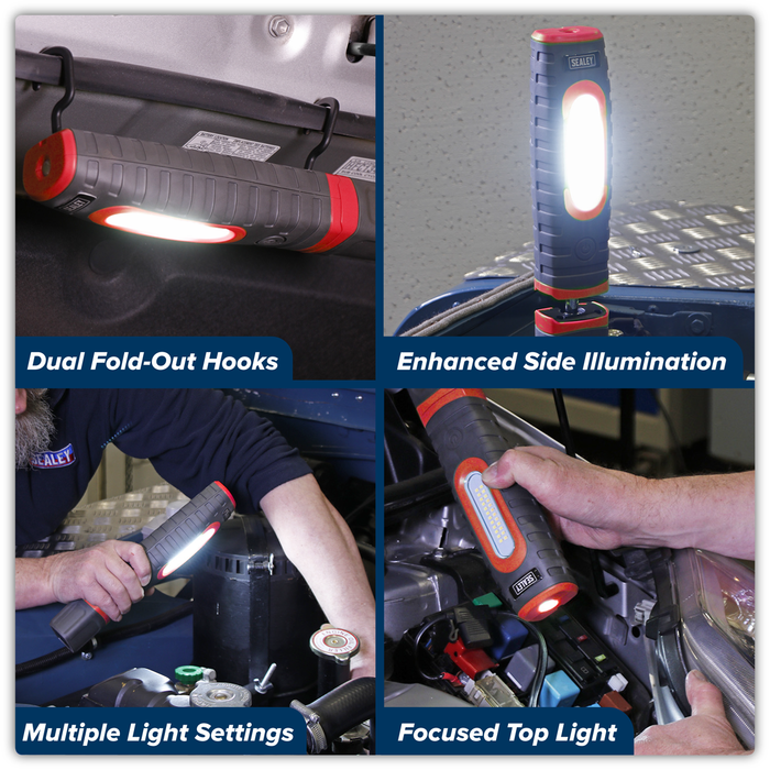 Rechargeable 360° Inspection Light 15W & 3W SMD LED - Red | LED3606R