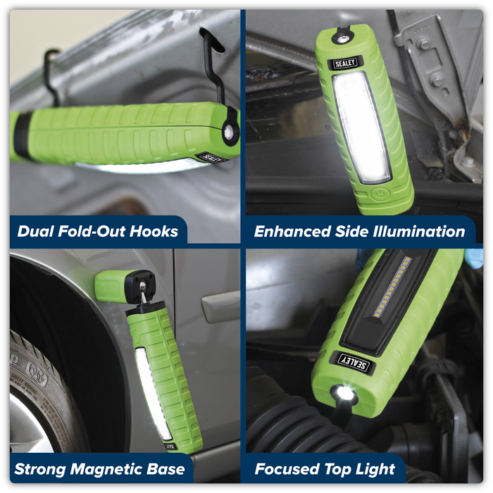 Rechargeable 360° Inspection Light 8W & 3W SMD LED - Green | LED360G