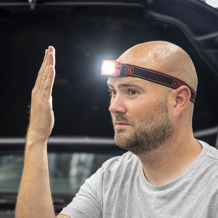 Rechargeable Head Torch with Auto-Sensor 2W COB LED - Red | LED360HTR