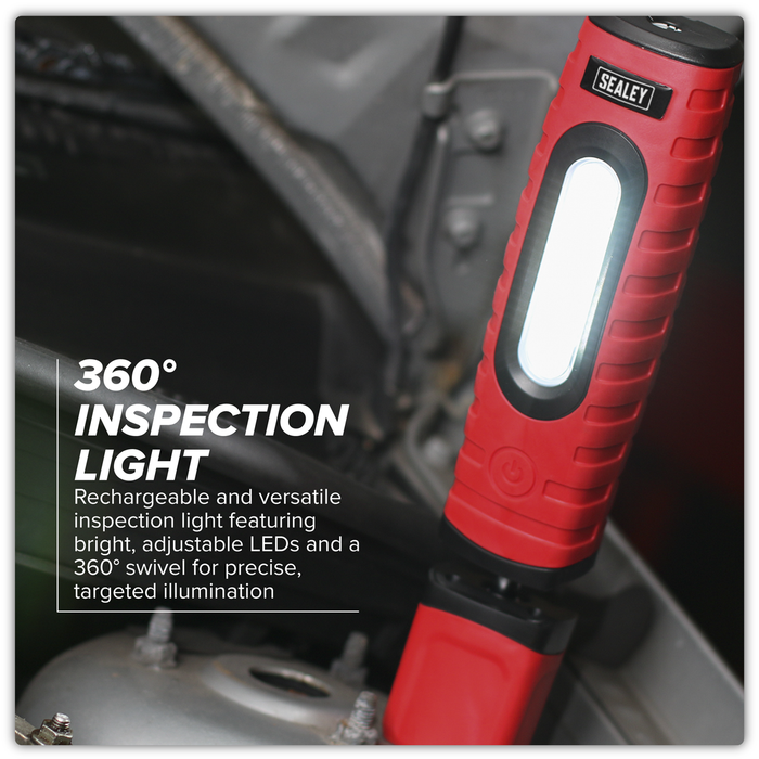 Rechargeable 360° Inspection Light 10W & 3W SMD LED - Red | LED360PLUSR