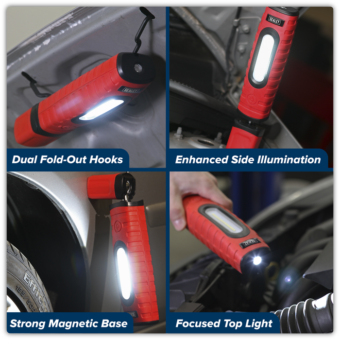 Rechargeable 360° Inspection Light 10W & 3W SMD LED - Red | LED360PLUSR