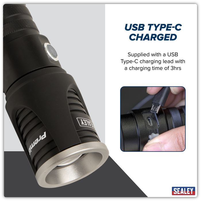 Rechargeable Aluminium Torch with Adjustable Focus 5W SMD LED | LED4491