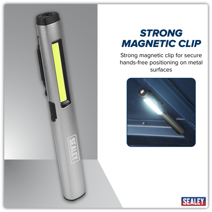 Rechargeable UV Penlight Torch with Laser Pointer 5W COB & 3W SMD LED | LED450UV