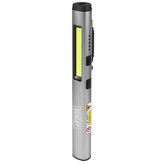Rechargeable UV Penlight Torch with Laser Pointer 5W COB & 3W SMD LED | LED450UV