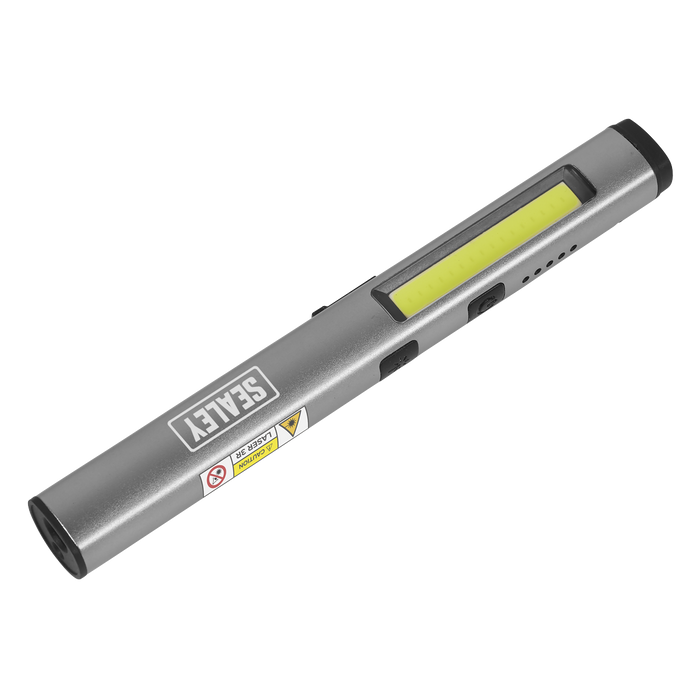 Rechargeable UV Penlight Torch with Laser Pointer 5W COB & 3W SMD LED | LED450UV