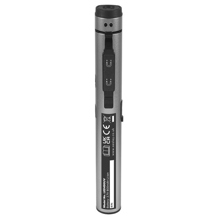 Rechargeable UV Penlight Torch with Laser Pointer 5W COB & 3W SMD LED | LED450UV