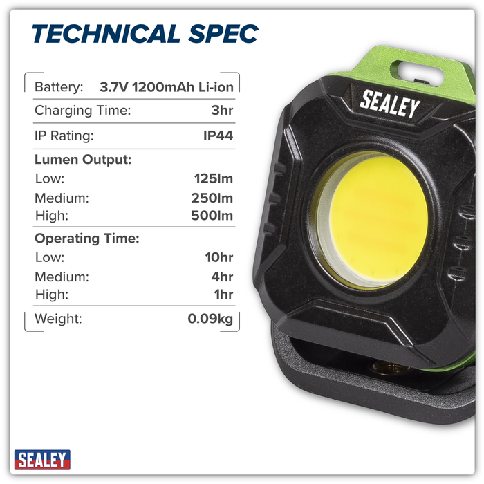 Rechargeable Pocket Floodlight 5W COB LED | LED500P