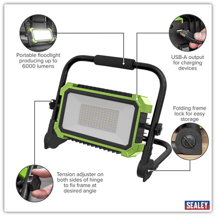 Portable Floodlight 50W SMD LED 230V | LED50WL
