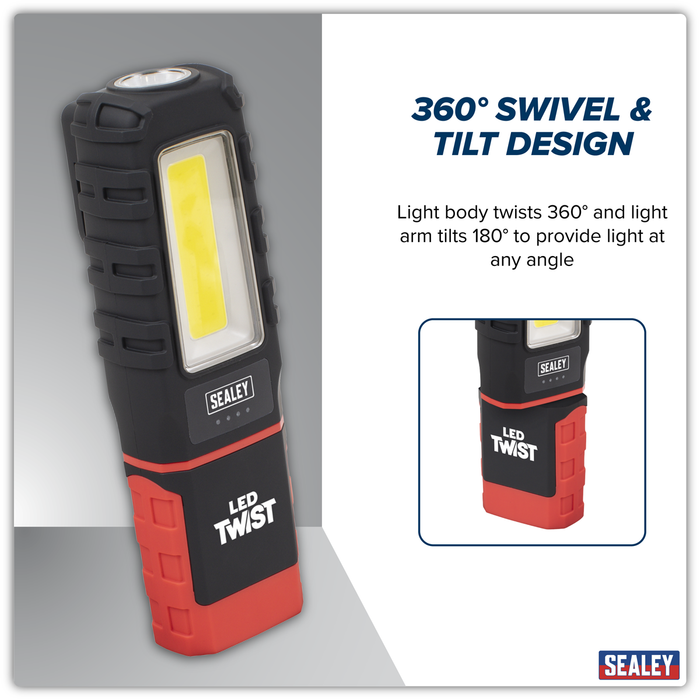LED Twist® Rechargeable Inspection Light 5W COB & 1W SMD | LED601