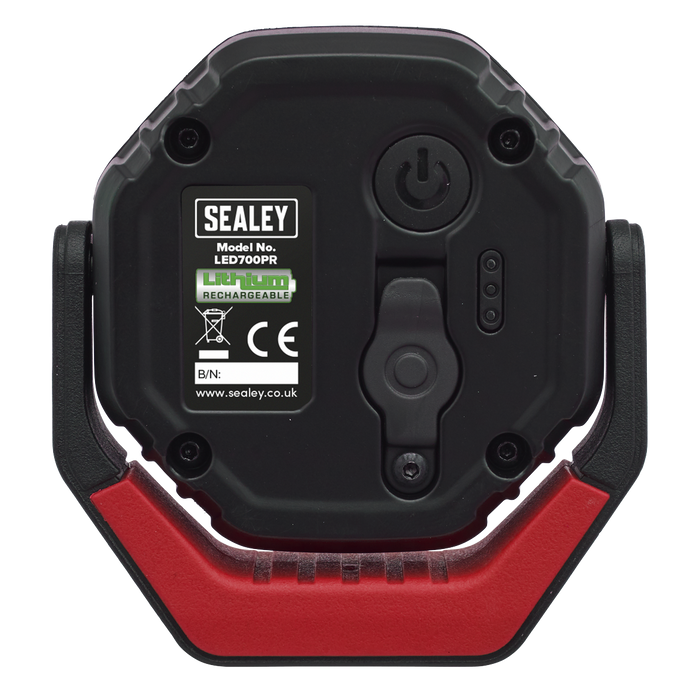 Rechargeable 360° Pocket Floodlight with Magnet 7W COB LED - Red | LED700PR