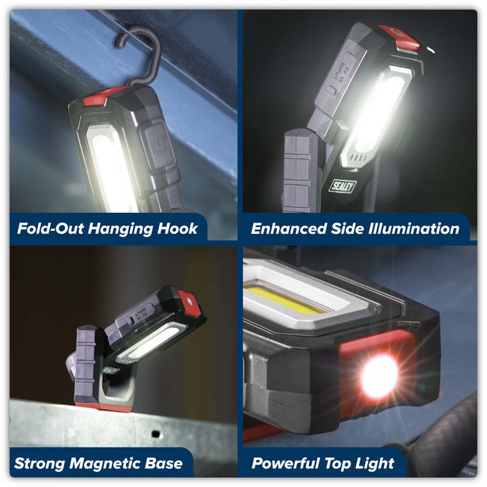 Wireless Rechargeable Inspection Light 3W COB & 1W SMD LED | LEDWC03