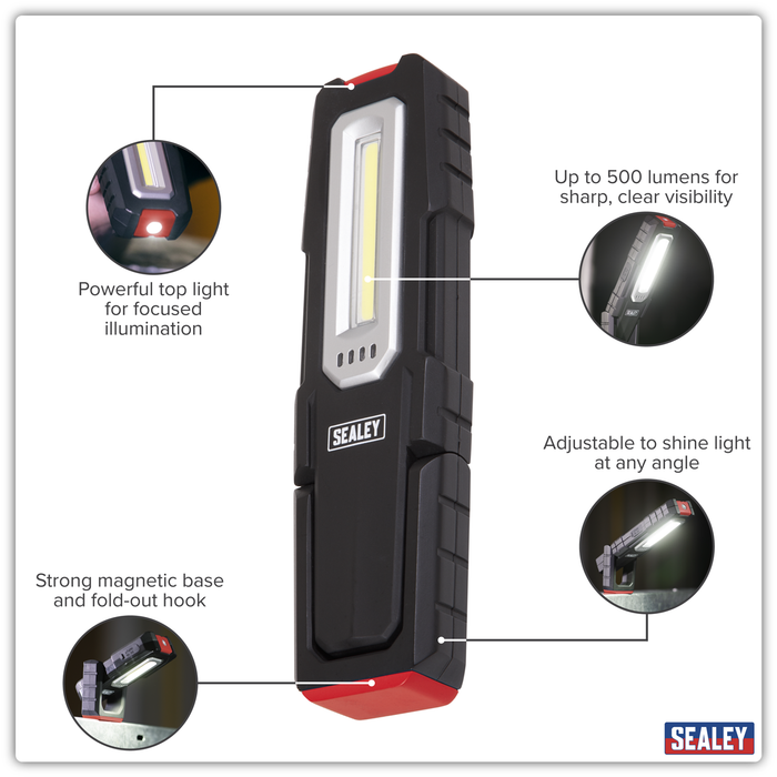 Wireless Rechargeable Inspection Light 5W COB & 1W SMD LED | LEDWC04