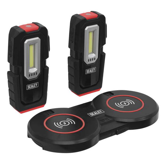 Inspection Light (x2) with Double Wireless Charging Base 3W COB & 1W SMD LED | LEDWCBCOMBO3