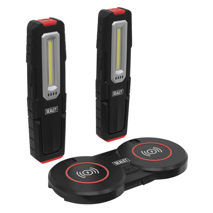 Inspection Light (x2) with Double Wireless Charging Base 5W COB & 1W SMD LED | LEDWCBCOMBO5