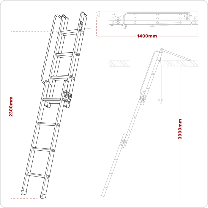 3-Section Loft Ladder - EN 14975 | LFT03