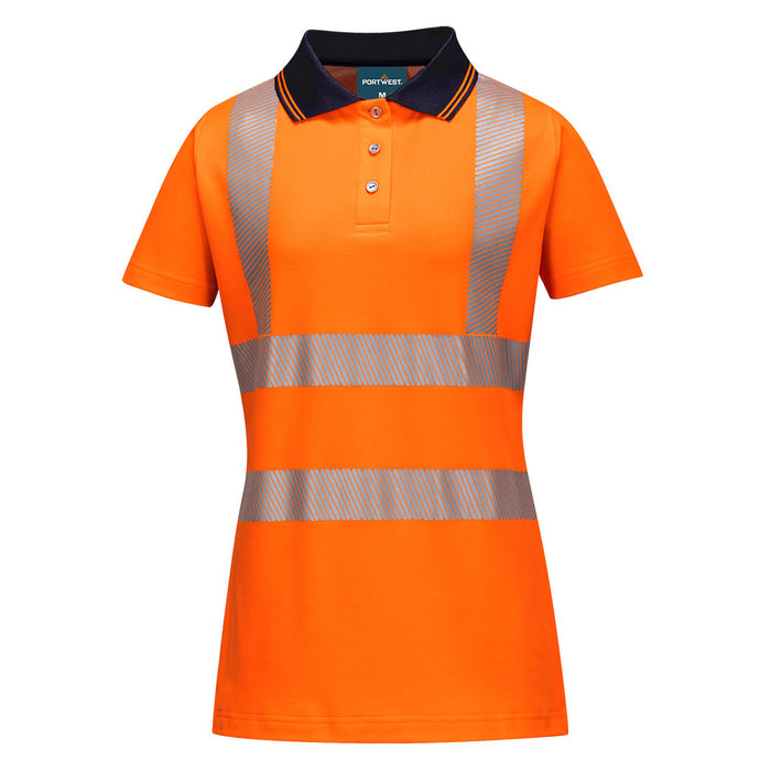Portwest Hi-Vis Women's Cotton Comfort Pro Polo Shirt S/S | LW72
