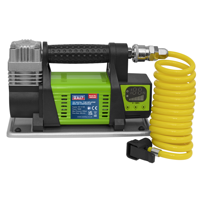 Digital Tyre Inflator/Mini Air Compressor 12V | MAC04D