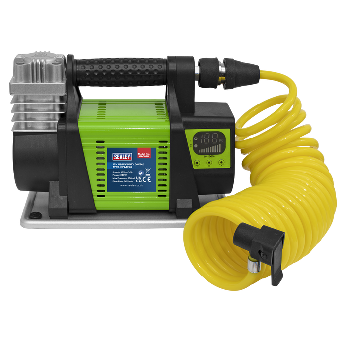 Heavy-Duty Digital Tyre Inflator 12V | MAC05D