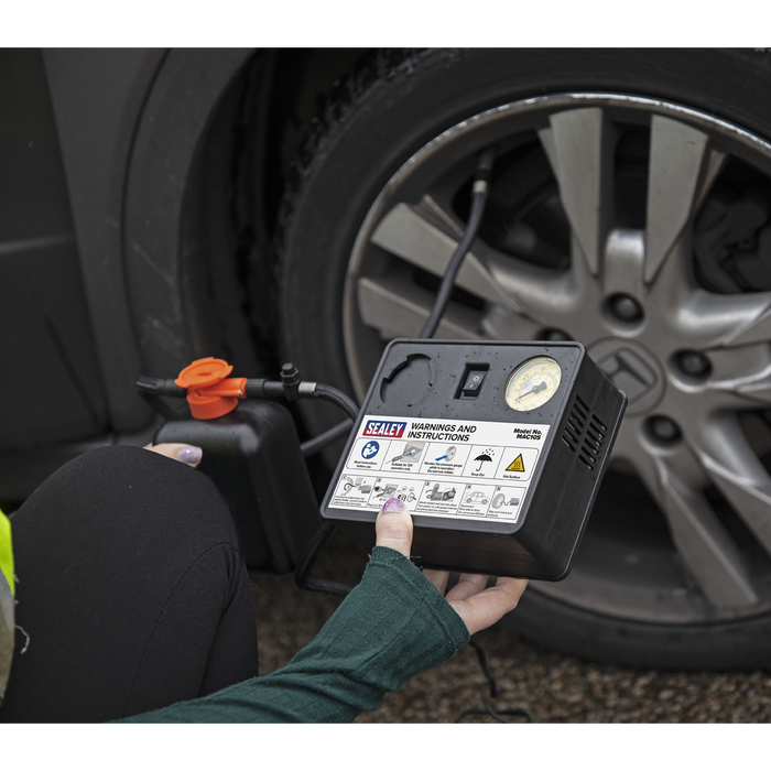 Tyre Inflator & Emergency Puncture Sealant Kit 12V | MAC10S
