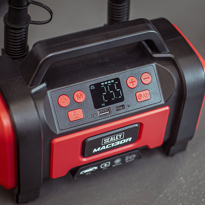 Rechargeable Tyre Inflator & High Volume Air Pump 12V | MAC13DR
