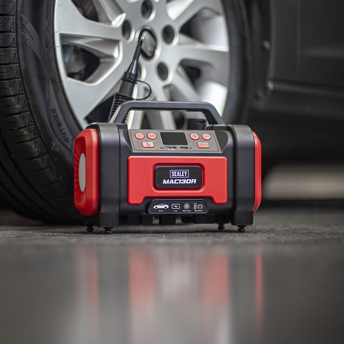 Rechargeable Tyre Inflator & High Volume Air Pump 12V | MAC13DR