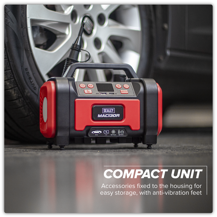 Rechargeable Tyre Inflator & High Volume Air Pump 12V | MAC13DR