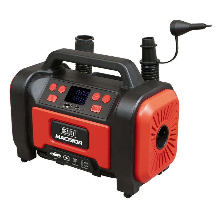 Rechargeable Tyre Inflator & High Volume Air Pump 12V | MAC13DR