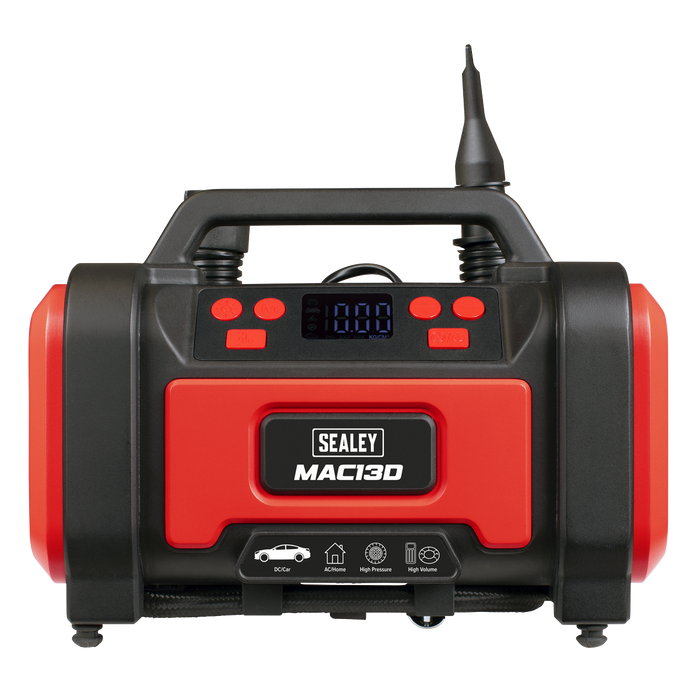 Tyre Inflator & High-Volume Air Pump 12V/230V AC | MAC13D