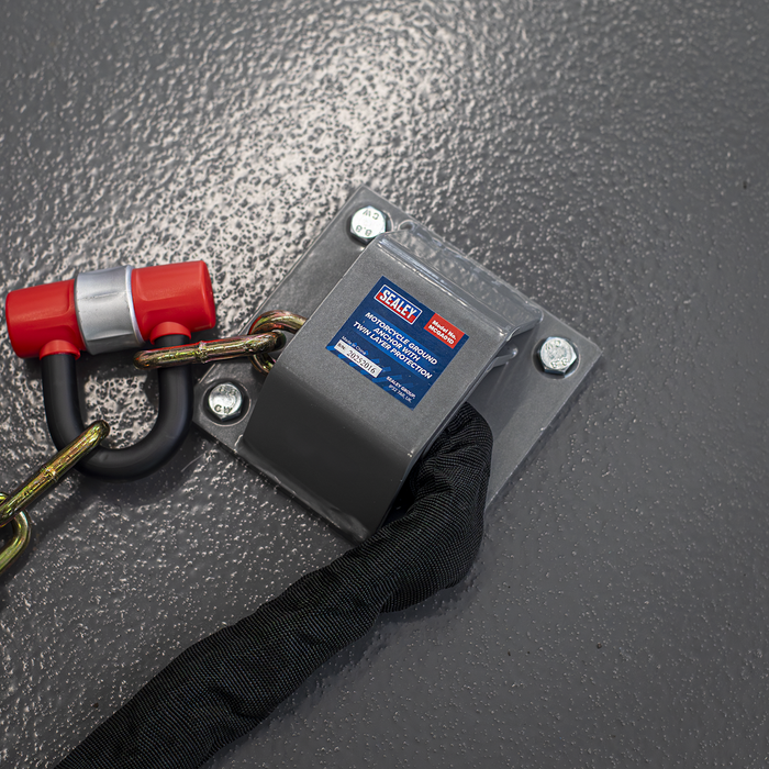 Motorcycle Ground Anchor with Twin Layer Protection | MCGA01D