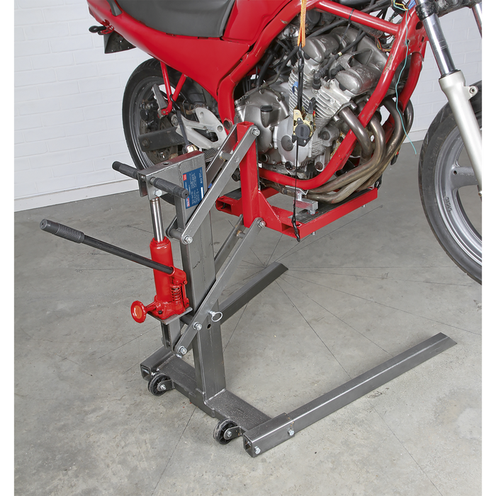 Single Post Hydraulic Portable Motorcycle Lift 450kg Capacity | MCL500
