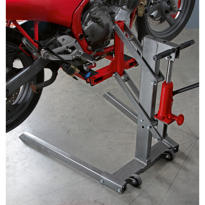 Single Post Hydraulic Portable Motorcycle Lift 450kg Capacity | MCL500